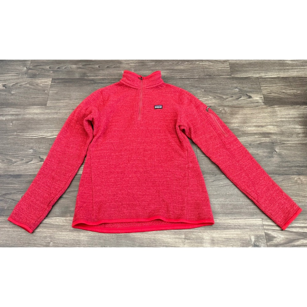 Patagonia Better Sweater 1/4 Zip Fleece Pullover Red Womens Medium